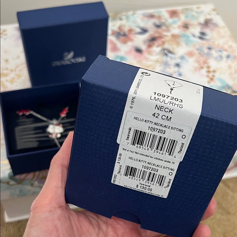 Swarovski x Hello Kitty Red and Silver Necklace - Picture 5 of 5